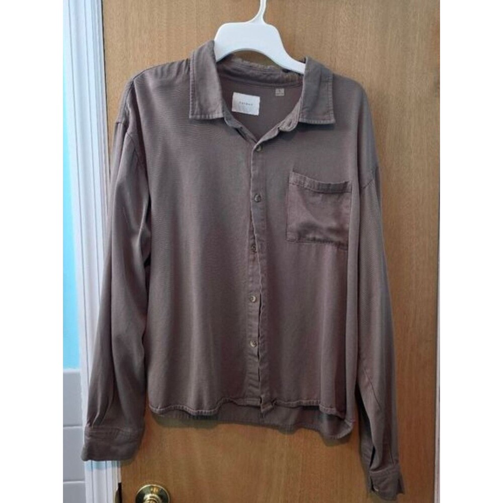 PacSun Long Sleeve Tee in Mauve Brown